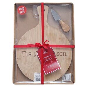New Holiday Cheese Board Gift Set Tis' the Season